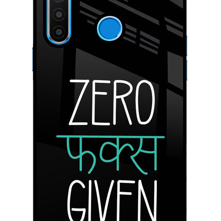 Zero Fucks Given Realme 5/5i/5s Glass Case