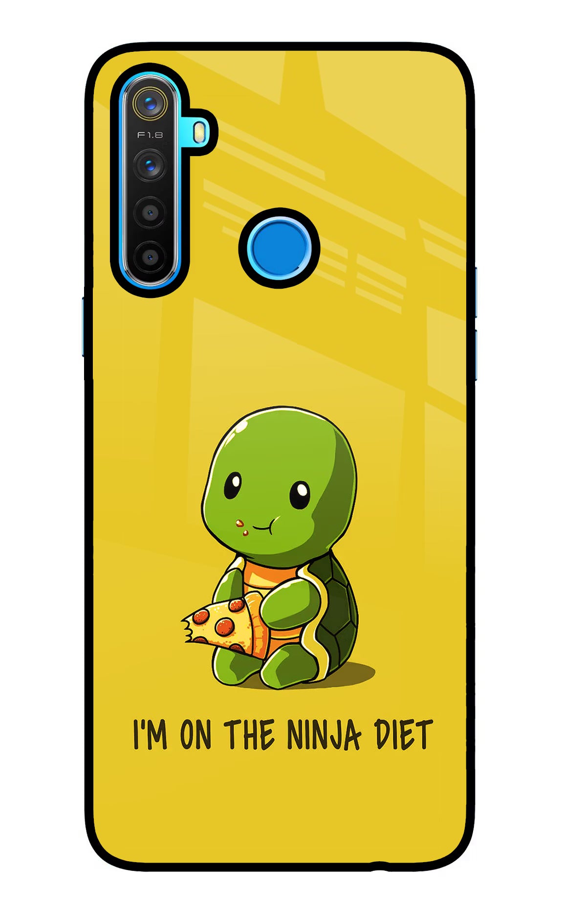 I'm on Ninja Diet Realme 5/5i/5s Glass Case Back Cover by Casekaro