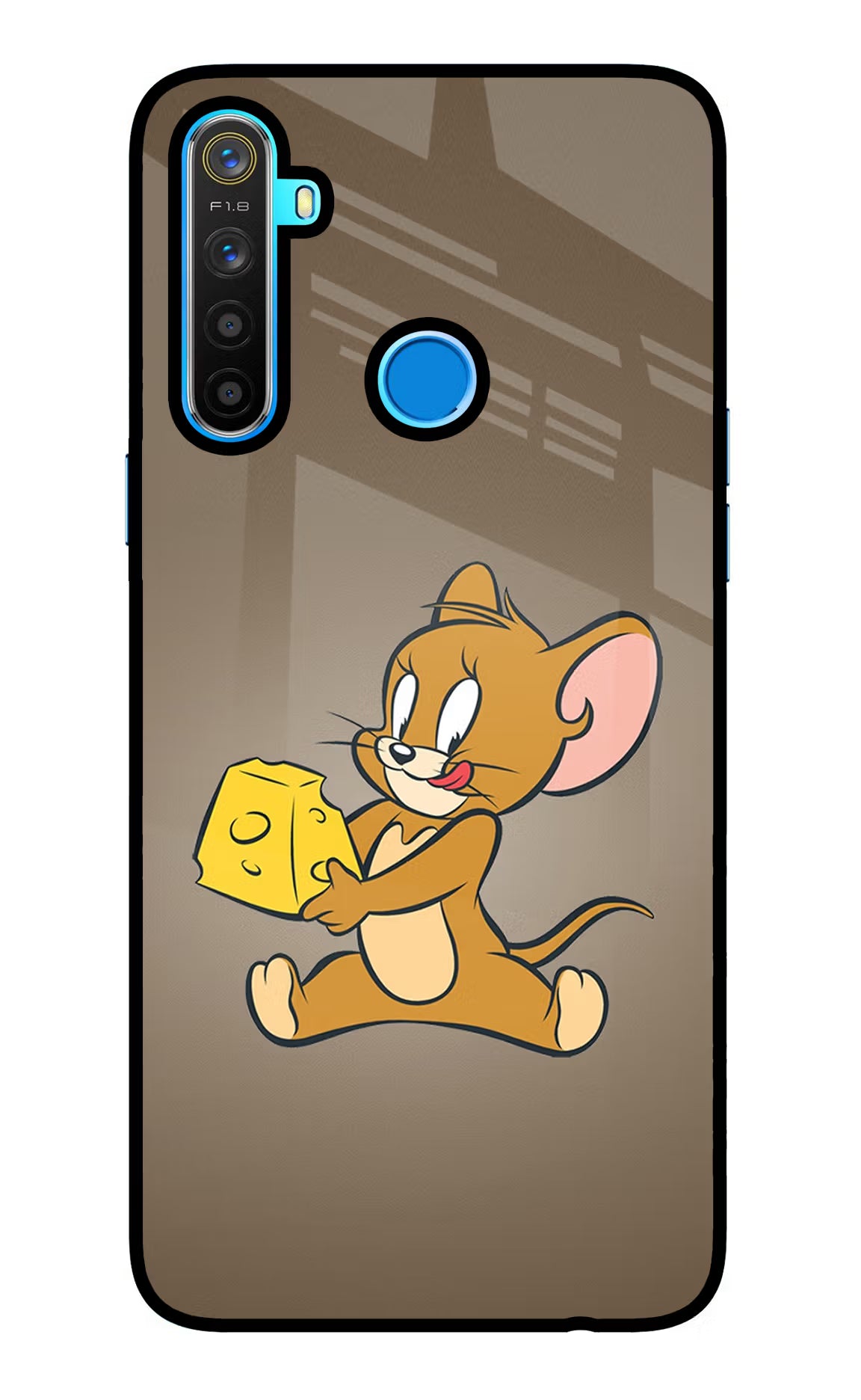 Jerry Realme 5/5i/5s Glass Case Back Cover by Casekaro
