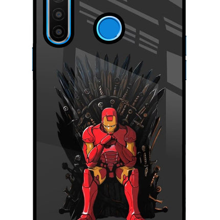 Ironman Throne Realme 5/5i/5s Glass Case Back Cover by Casekaro