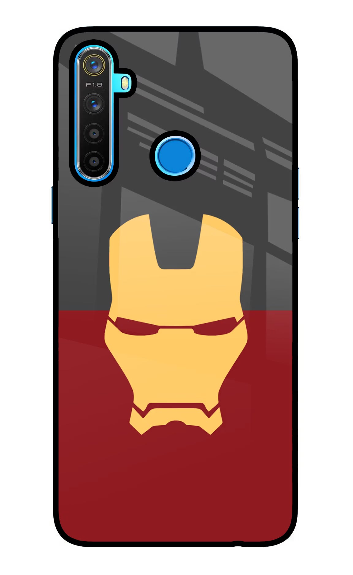 Ironman Realme 5/5i/5s Glass Case Back Cover by Casekaro