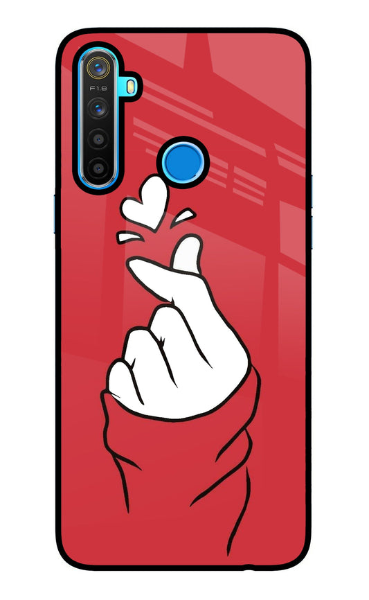 Korean Love Sign Realme 5/5i/5s Glass Case