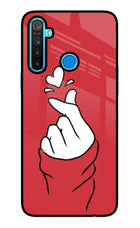 Korean Love Sign Realme 5/5i/5s Glass Case