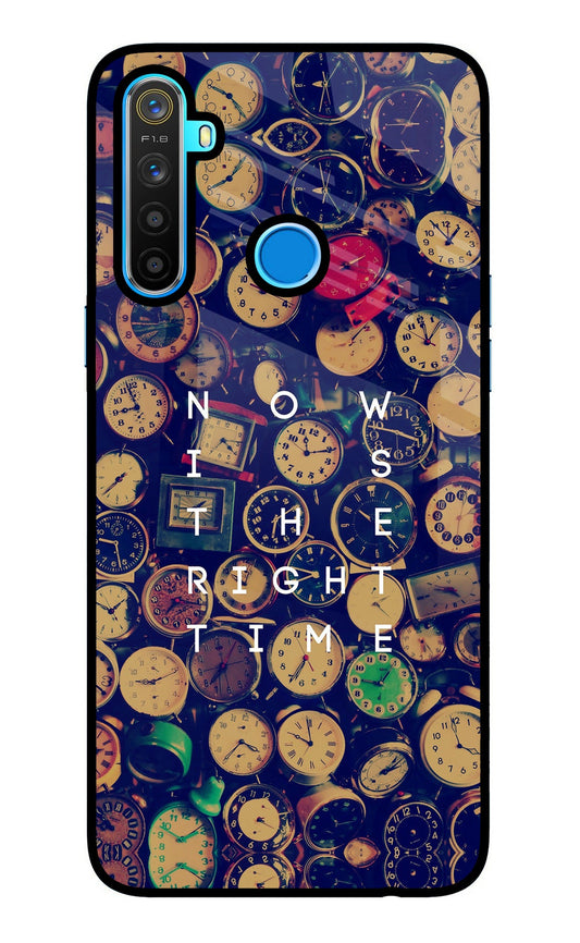 Now is the Right Time Quote Realme 5/5i/5s Glass Case