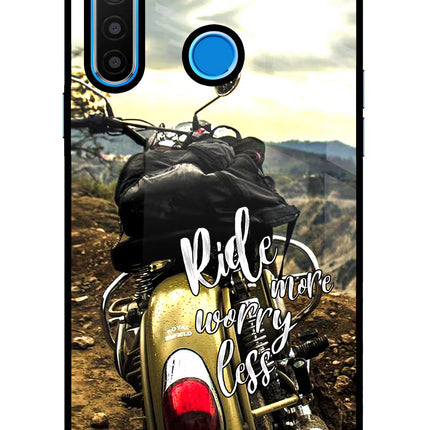 Ride More Worry Less Realme 5/5i/5s Glass Case