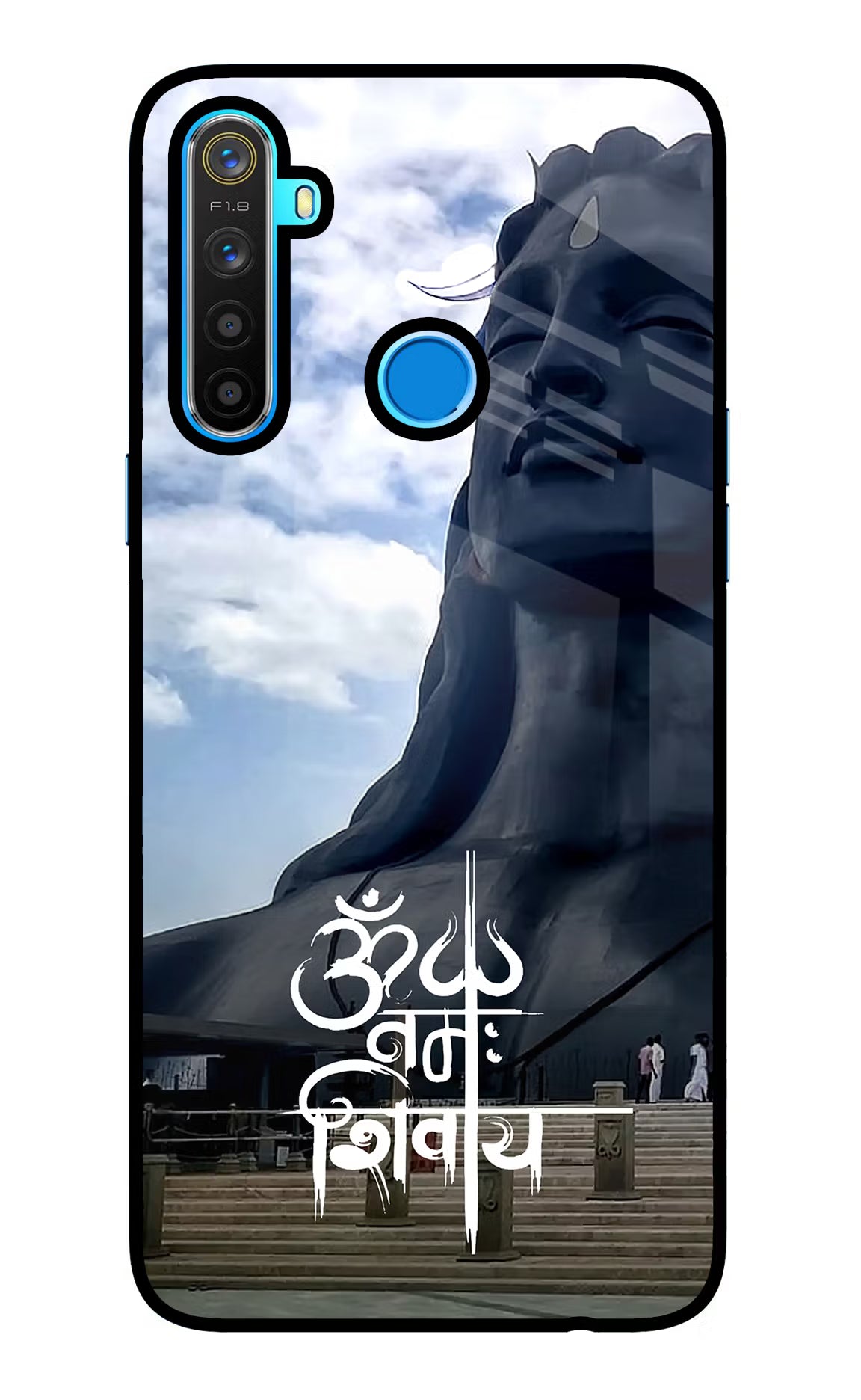 Om Namah Shivay Realme 5/5i/5s Glass Case Back Cover by Casekaro