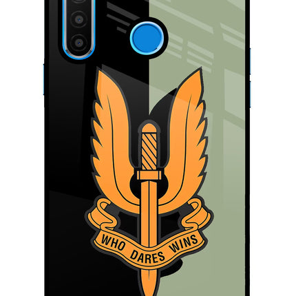 Balidan Logo Realme 5/5i/5s Glass Case Back Cover by Casekaro