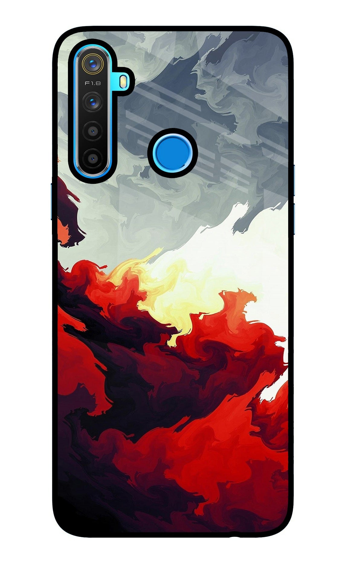 Fire Cloud Realme 5/5i/5s Back Cover