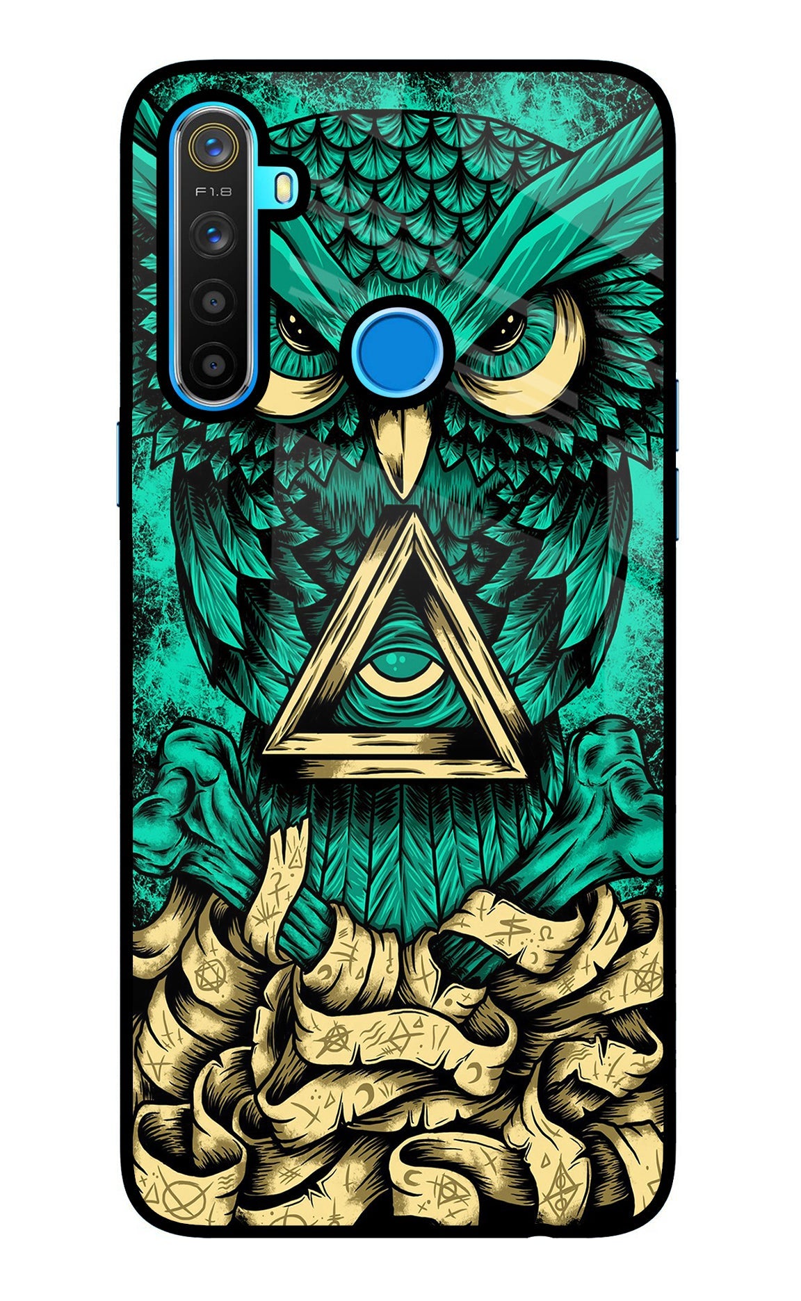 Green Owl Realme 5/5i/5s Back Cover