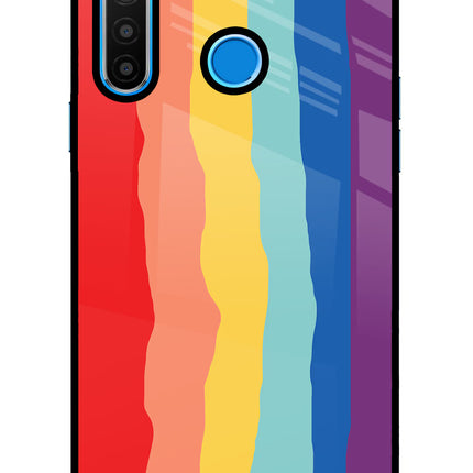 Rainbow Realme 5/5i/5s Glass Case