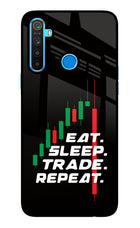 Eat Sleep Trade Repeat Realme 5/5i/5s Glass Case