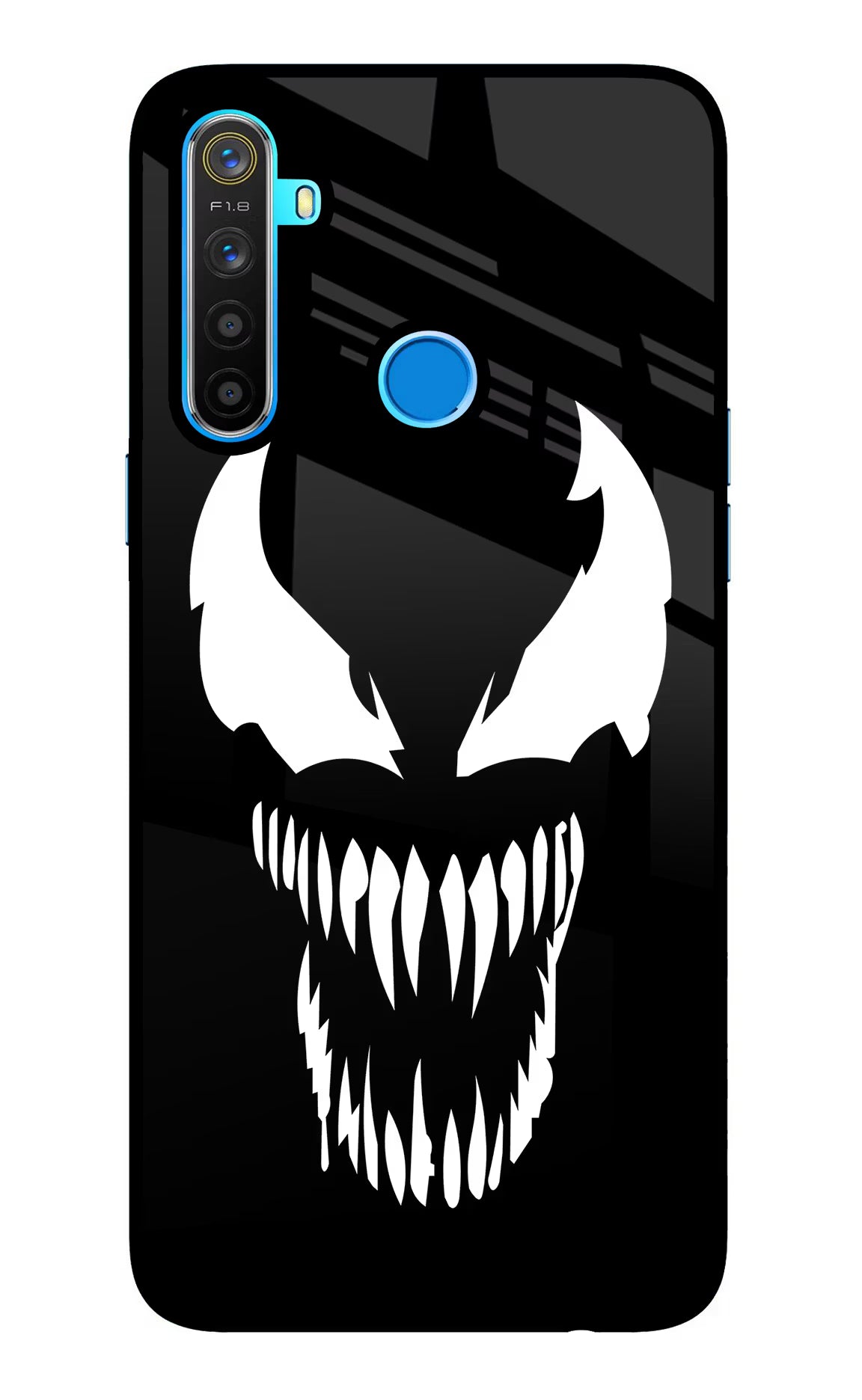 Venom Realme 5/5i/5s Glass Case Back Cover by Casekaro