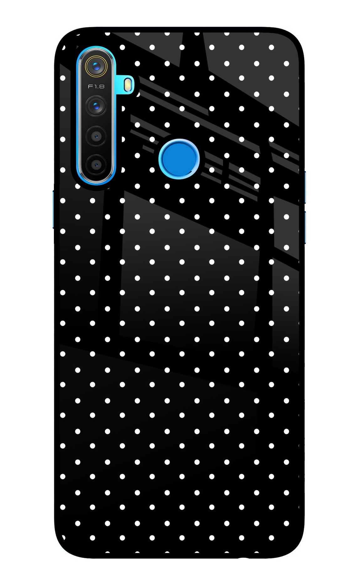 White Dots Realme 5/5i/5s Glass Case