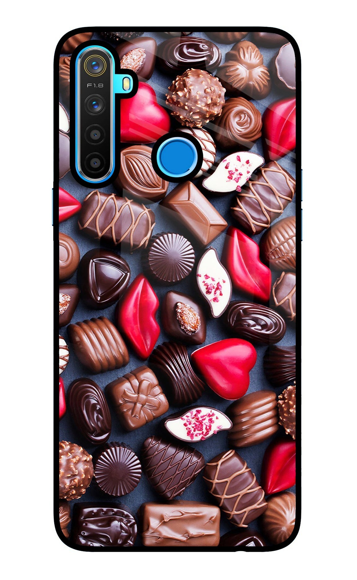 Chocolates Realme 5/5i/5s Glass Case