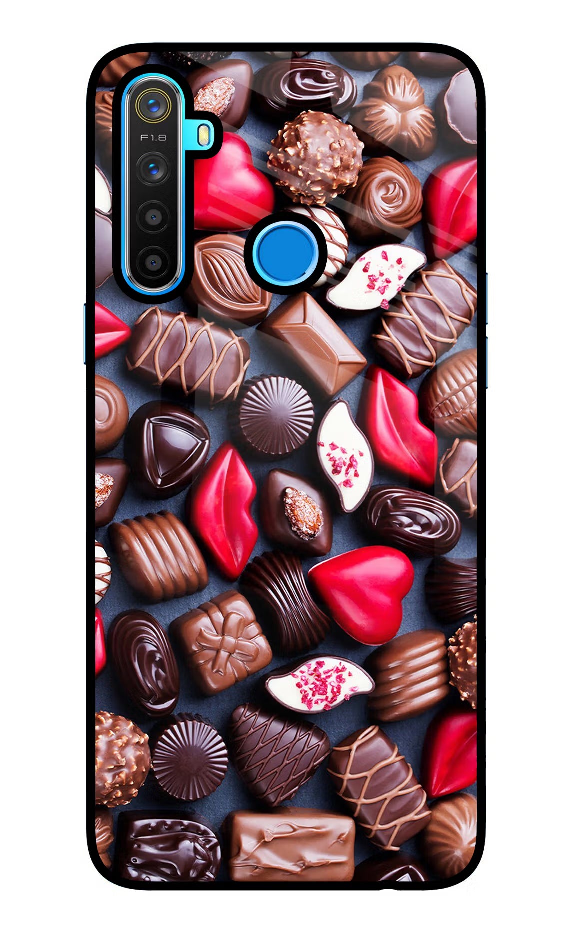 Chocolates Realme 5/5i/5s Glass Case