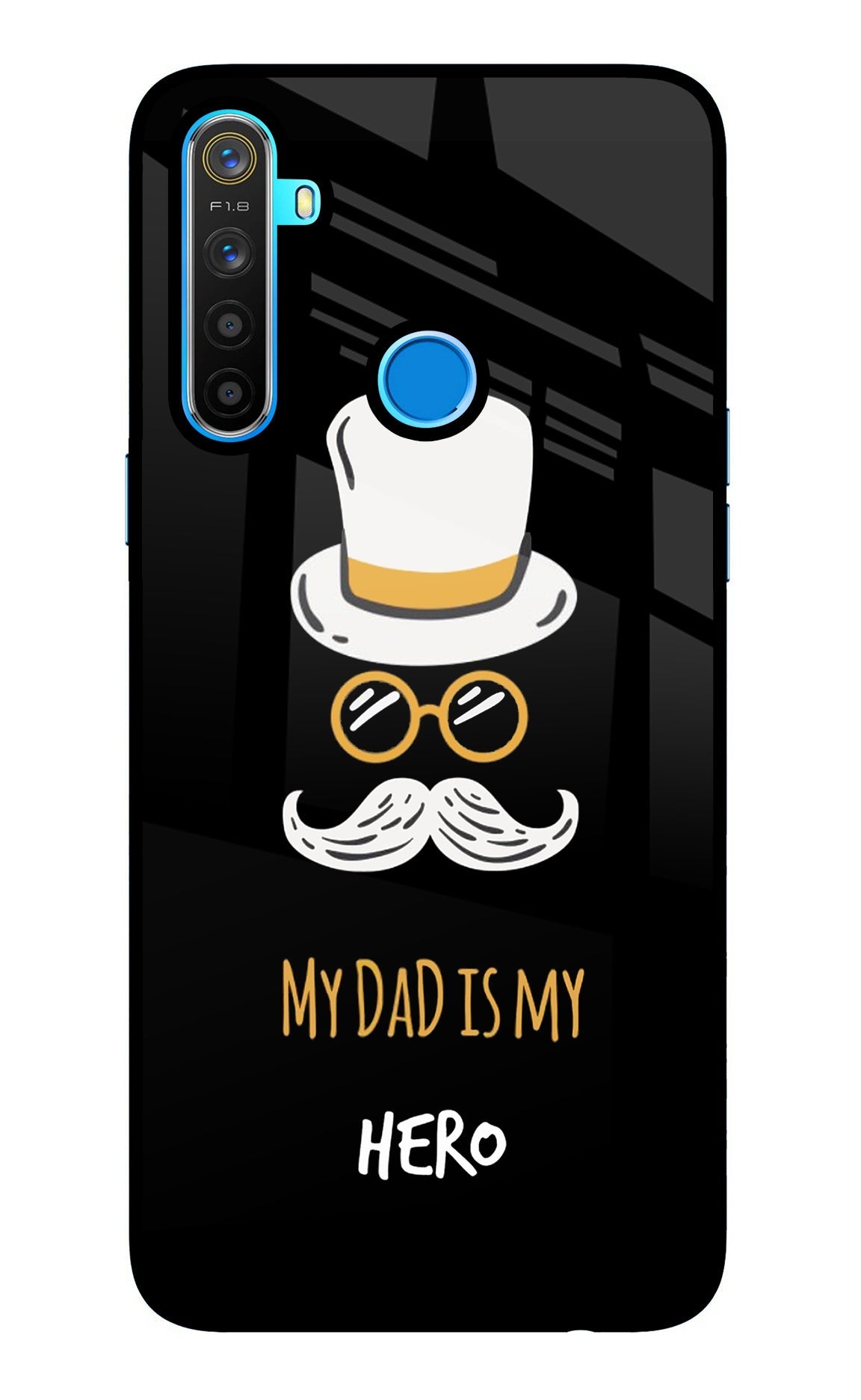 My Dad Is My Hero Realme 5/5i/5s Glass Case