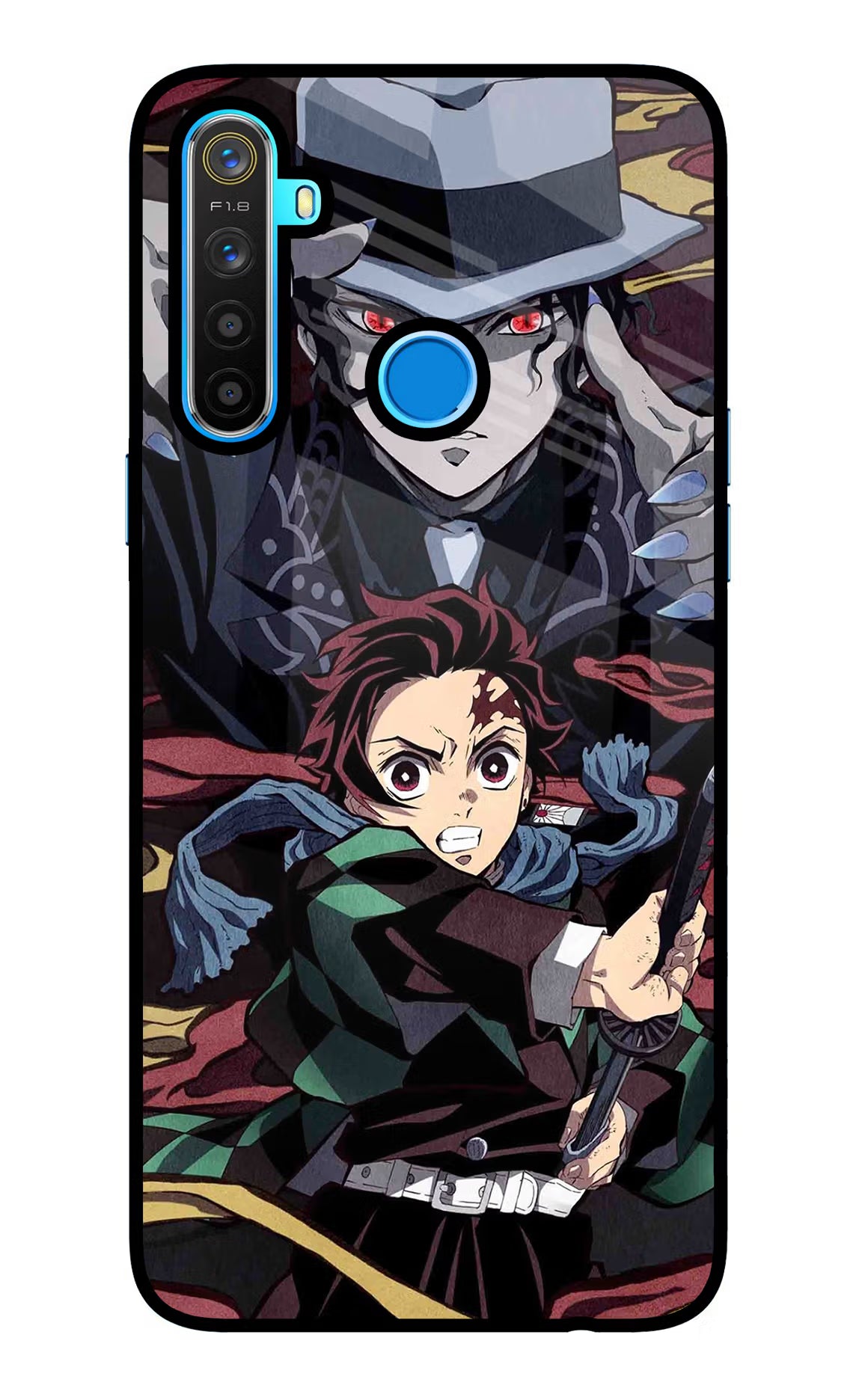 Demon Slayer Realme 5/5i/5s Glass Case Back Cover by Casekaro