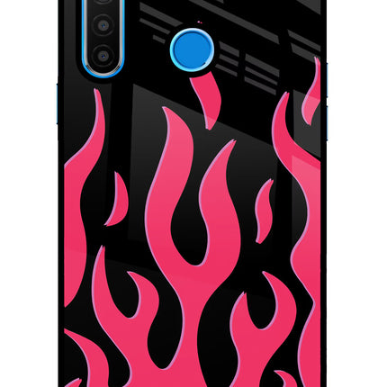 Fire Flames Realme 5/5i/5s Glass Case Back Cover by Casekaro