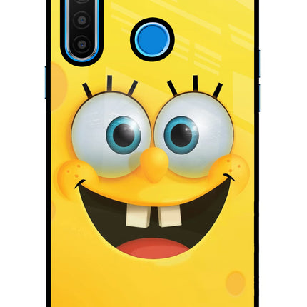 Sponge 1 Realme 5/5i/5s Glass Case Back Cover by Casekaro
