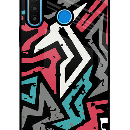 Geometric Graffiti Realme 5/5i/5s Glass Case