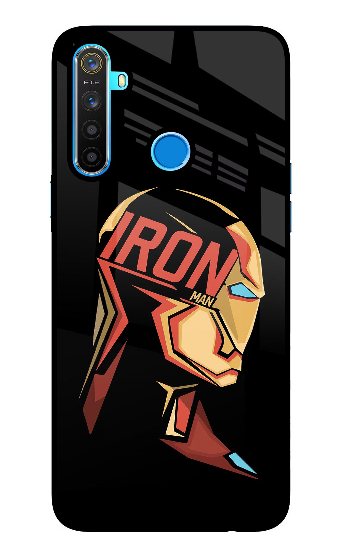 IronMan Realme 5/5i/5s Glass Case Back Cover by Casekaro