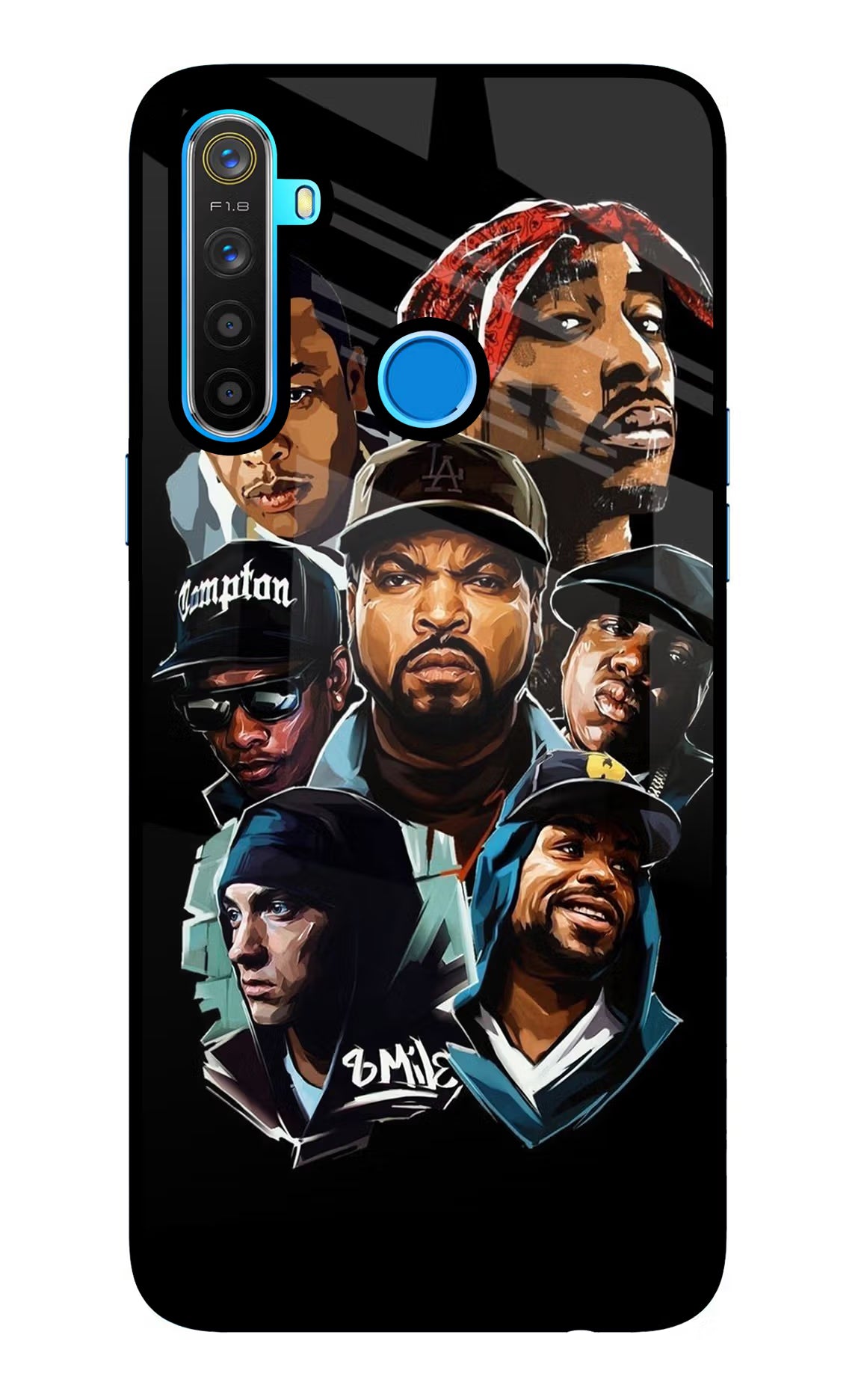 Rappers Realme 5/5i/5s Glass Case Back Cover by Casekaro