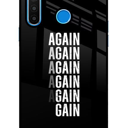 Again Again Gain Realme 5/5i/5s Glass Case Back Cover by Casekaro