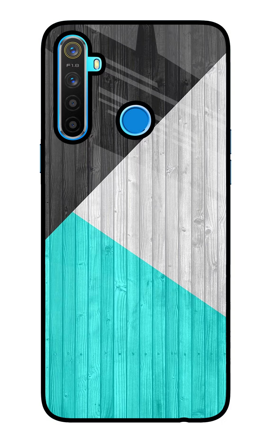 Wooden Abstract Realme 5/5i/5s Glass Case Back Cover by Casekaro