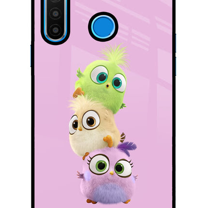 Cute Little Birds Realme 5/5i/5s Glass Case Back Cover by Casekaro