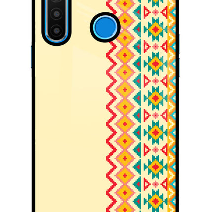 Ethnic Seamless Realme 5/5i/5s Glass Case Back Cover by Casekaro