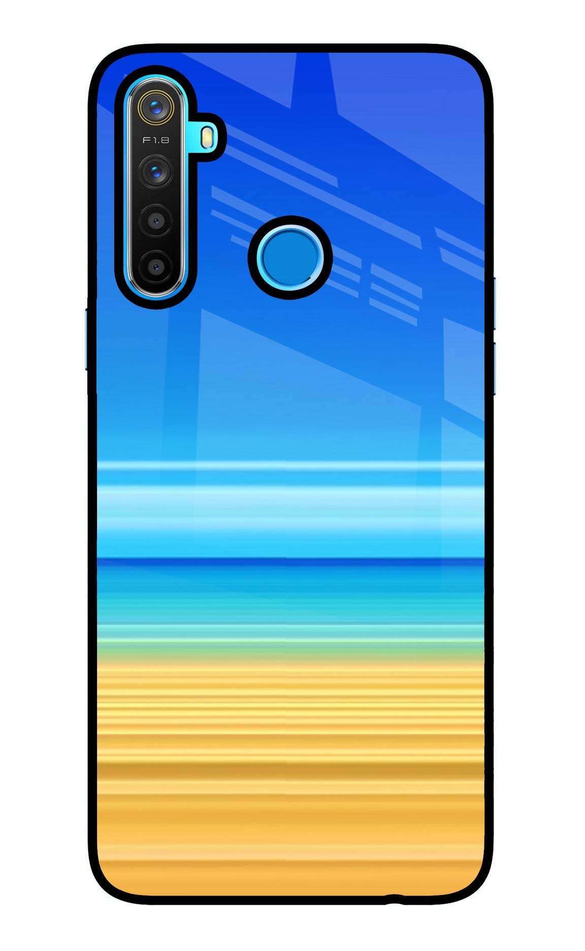 Beach Art Realme 5/5i/5s Glass Case