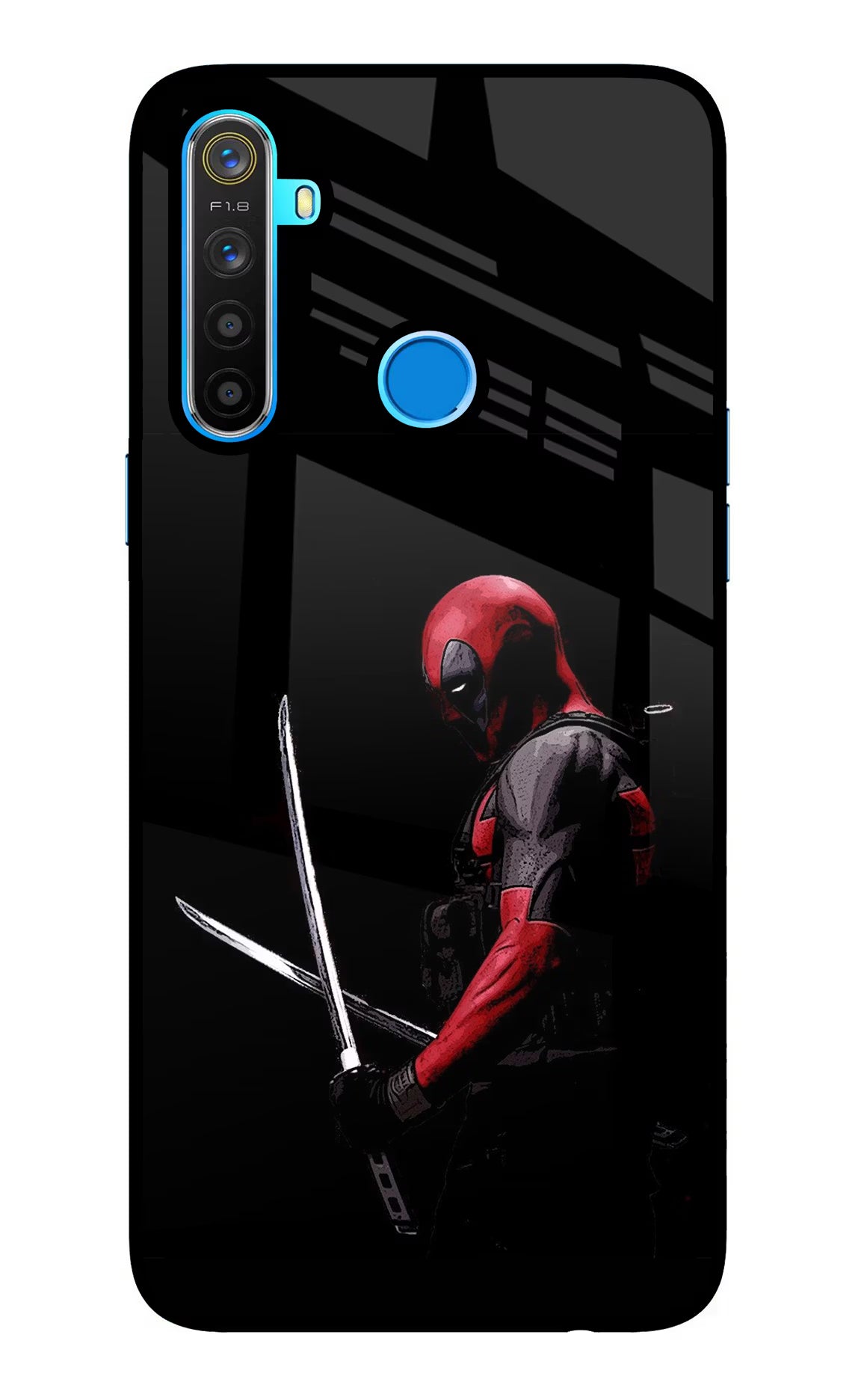 Deadpool Realme 5/5i/5s Glass Case Back Cover by Casekaro