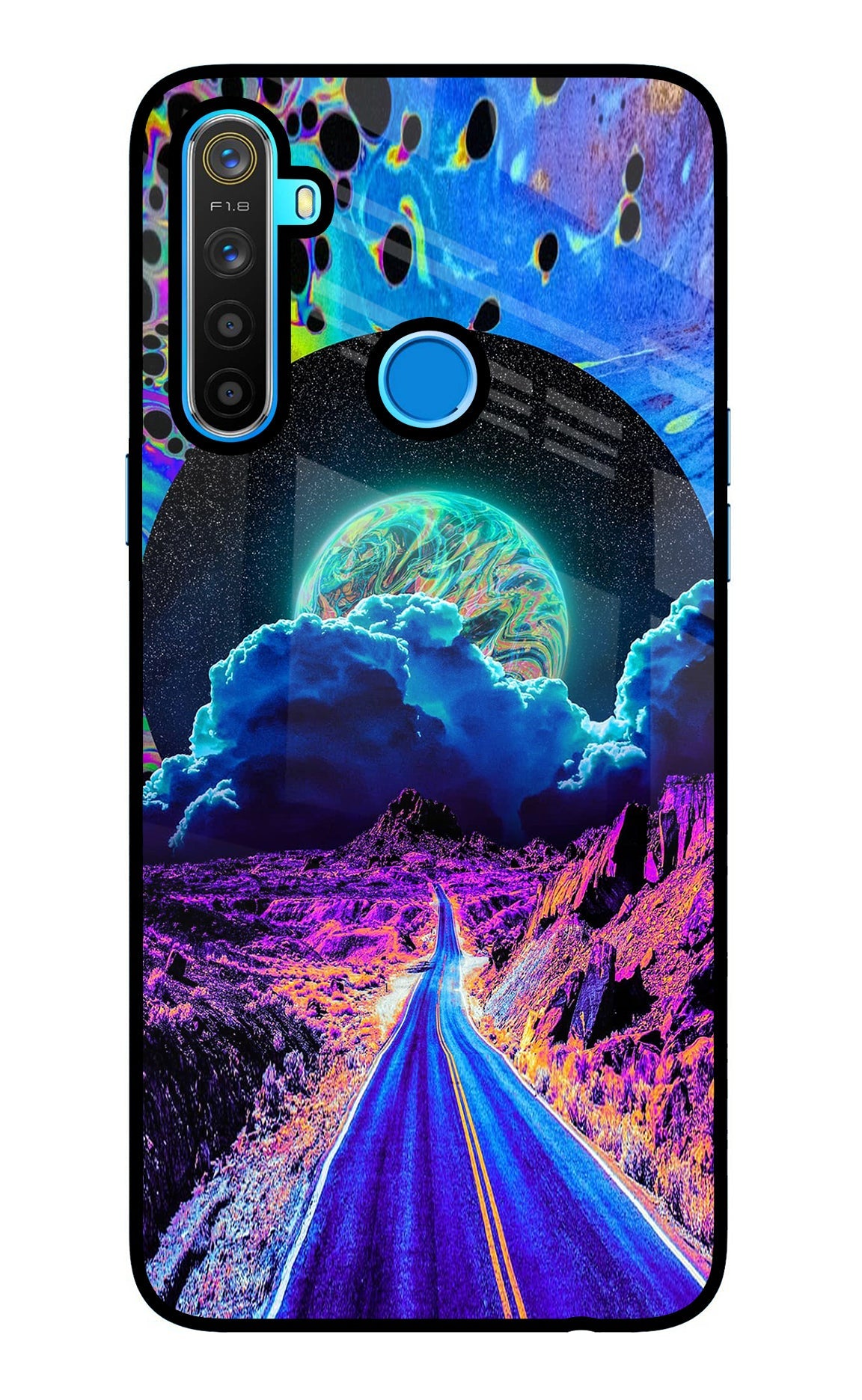 Psychedelic Painting Realme 5/5i/5s Back Cover