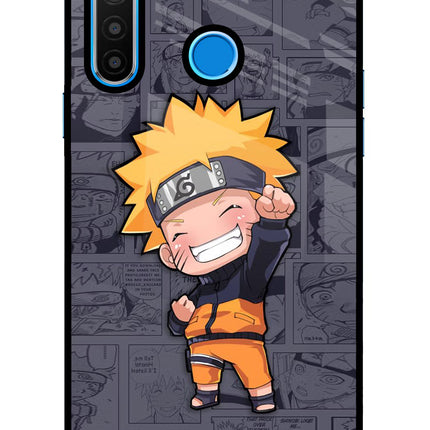 Chota Naruto Realme 5/5i/5s Glass Case Back Cover by Casekaro