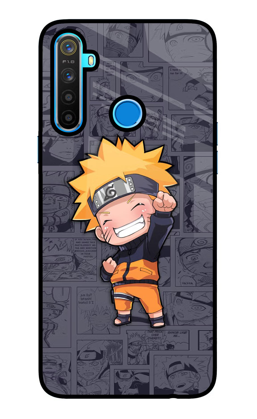 Chota Naruto Realme 5/5i/5s Back Cover, Glass case
