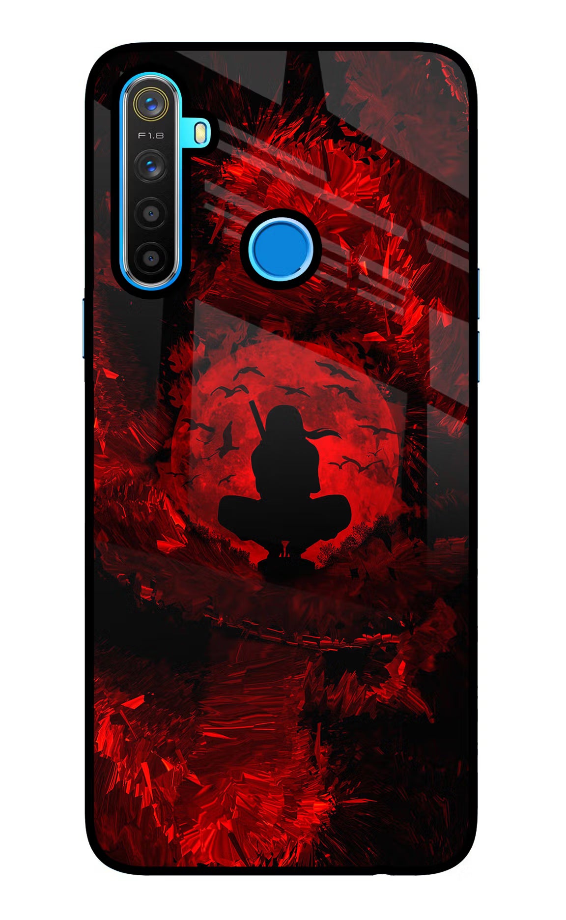 Itachi Uchiha Realme 5/5i/5s Glass Case Back Cover by Casekaro