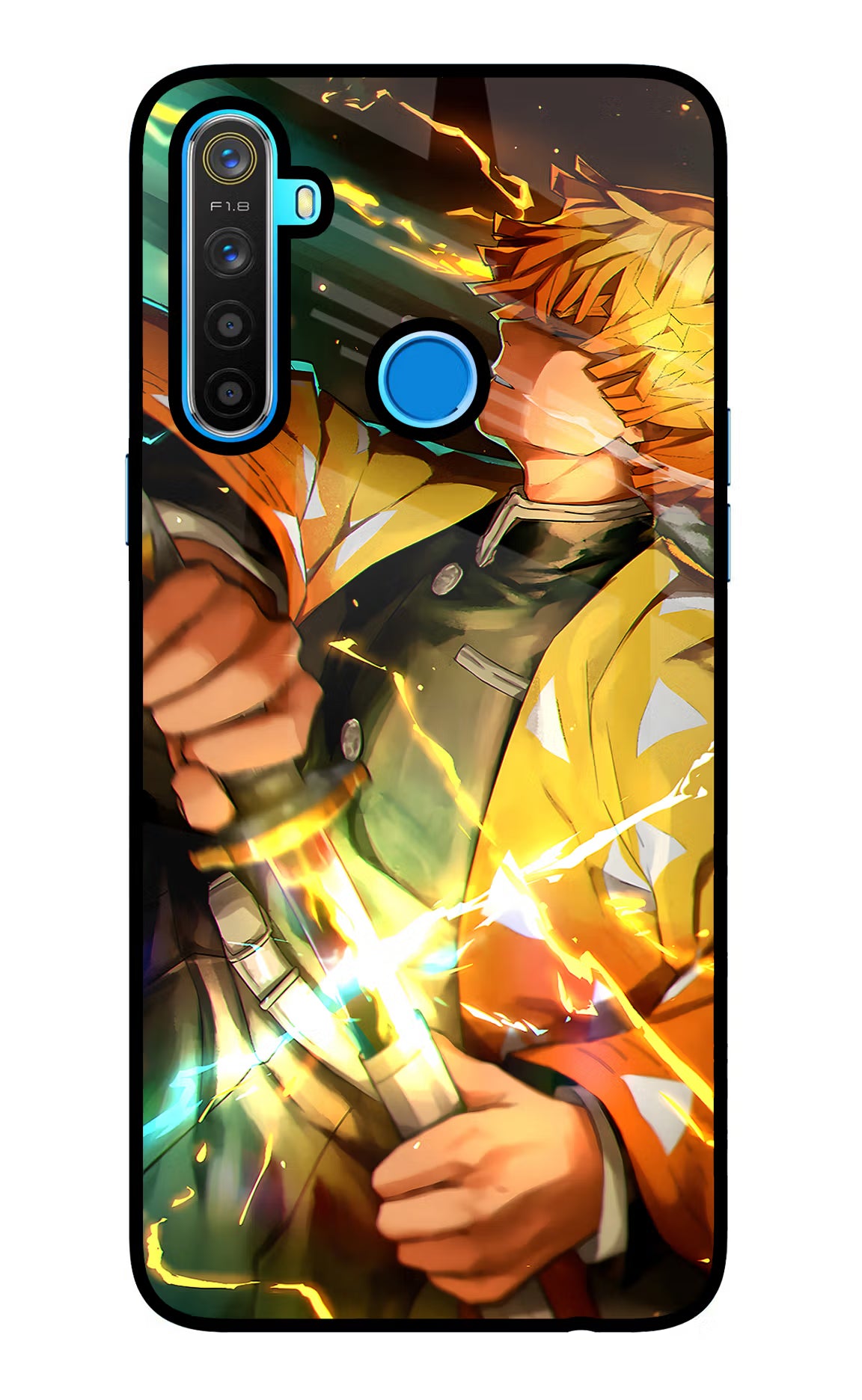 Demon Slayer Realme 5/5i/5s Glass Case Back Cover by Casekaro