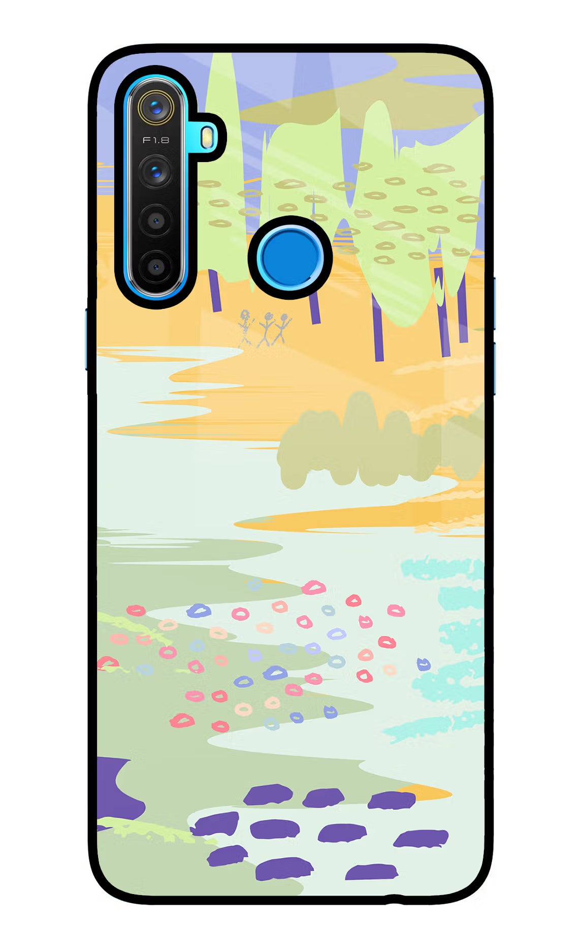 Scenery Realme 5/5i/5s Glass Case Back Cover by Casekaro
