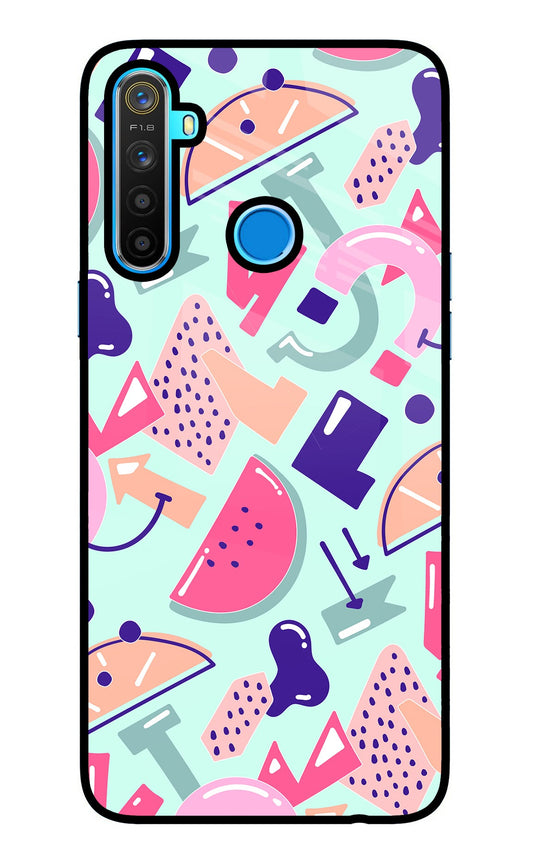 Doodle Pattern Realme 5/5i/5s Glass Case