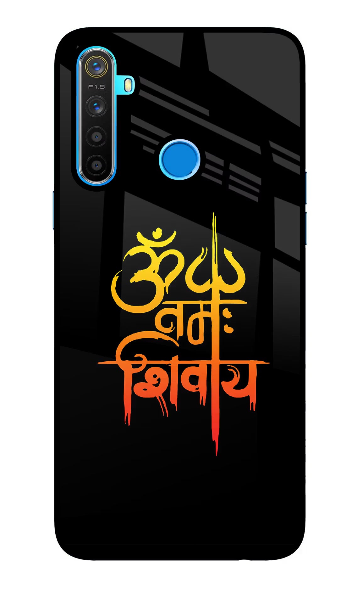 Om Namah Shivay Realme 5/5i/5s Glass Case Back Cover by Casekaro