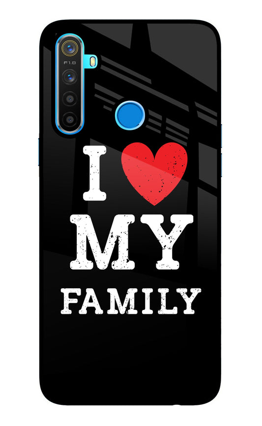 I Love My Family Realme 5/5i/5s Glass Case