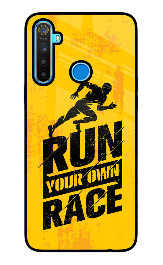 Run Your Own Race Realme 5/5i/5s Glass Case