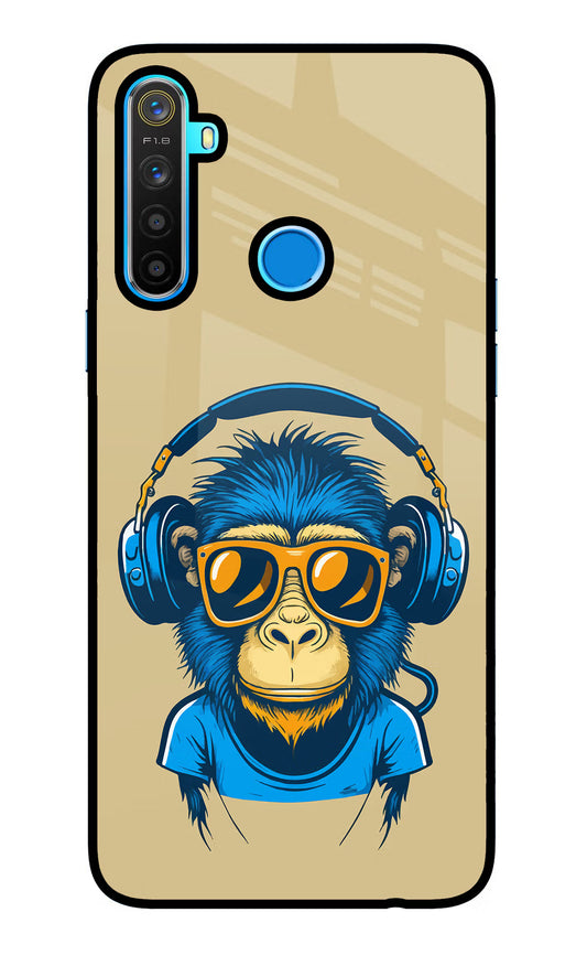 Monkey Headphone Realme 5/5i/5s Glass Case