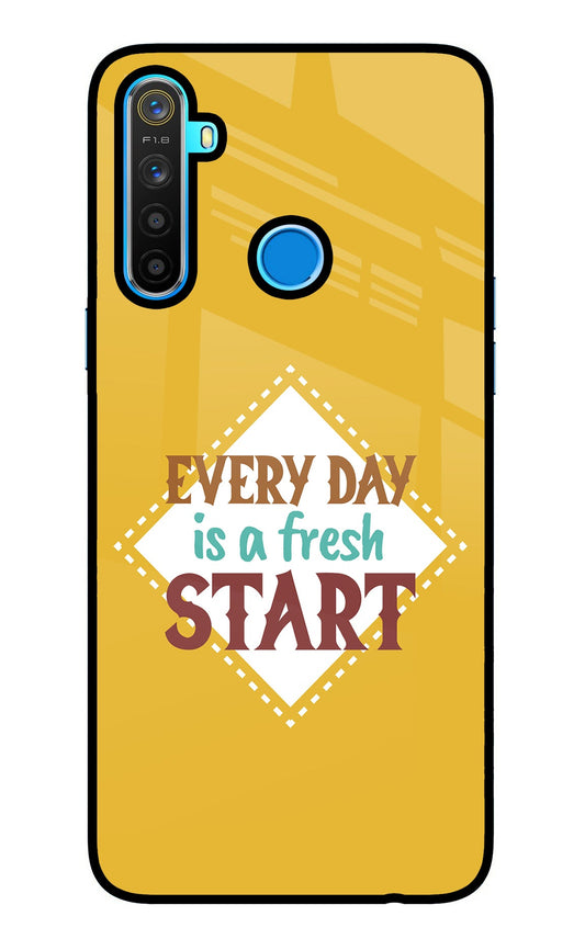 Every day is a Fresh Start Realme 5/5i/5s Glass Case