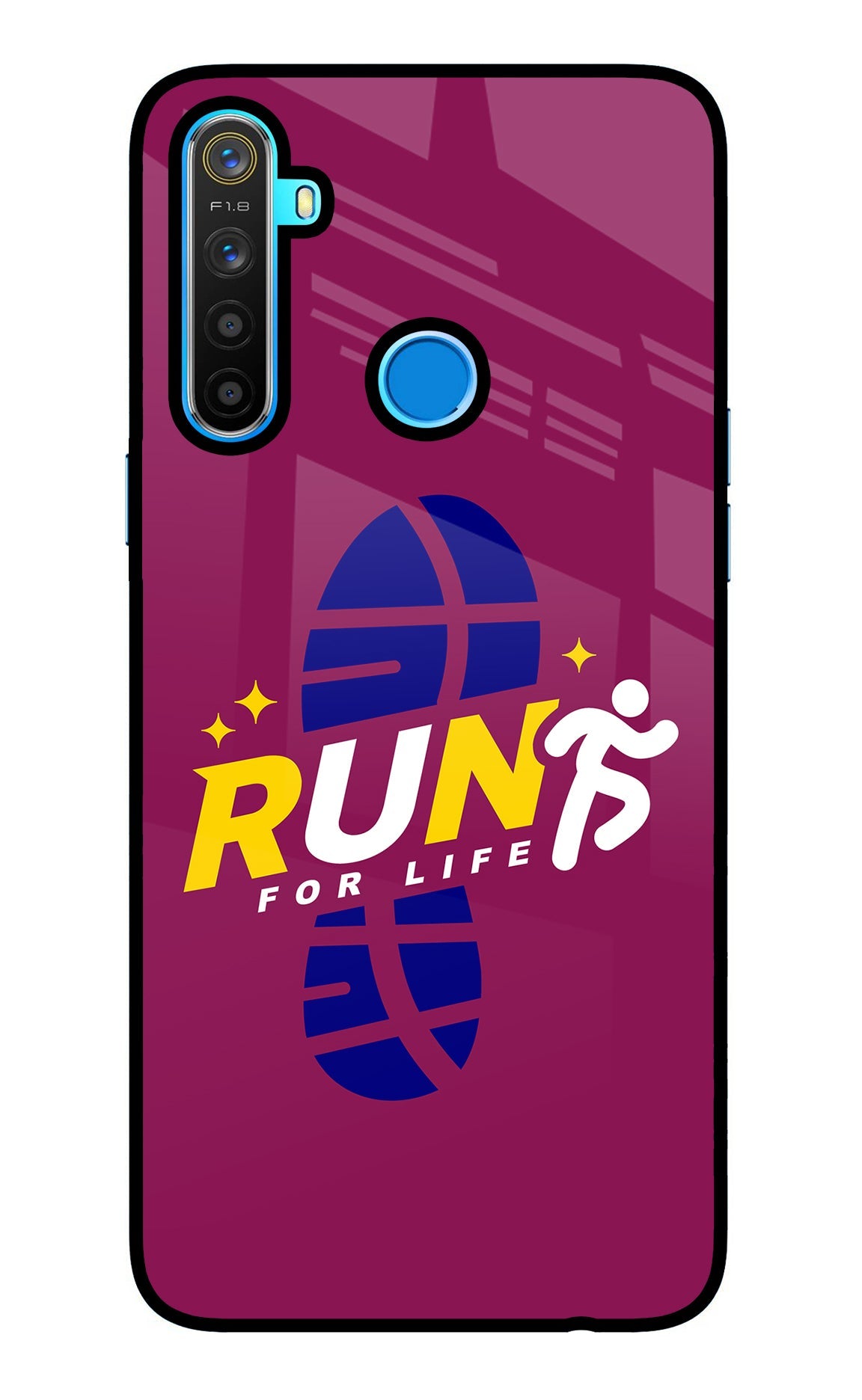 Run for Life Realme 5/5i/5s Back Cover