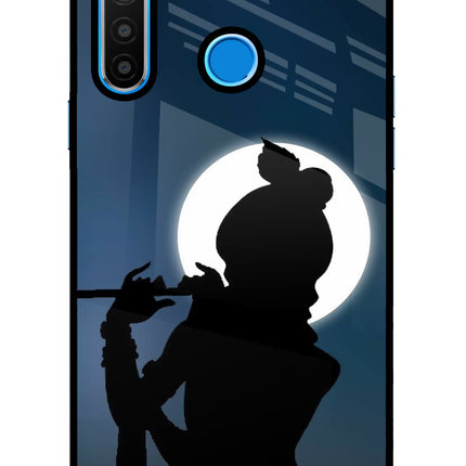 Shri Krishna Silhouette Realme 5/5i/5s Glass Case Back Cover by Casekaro