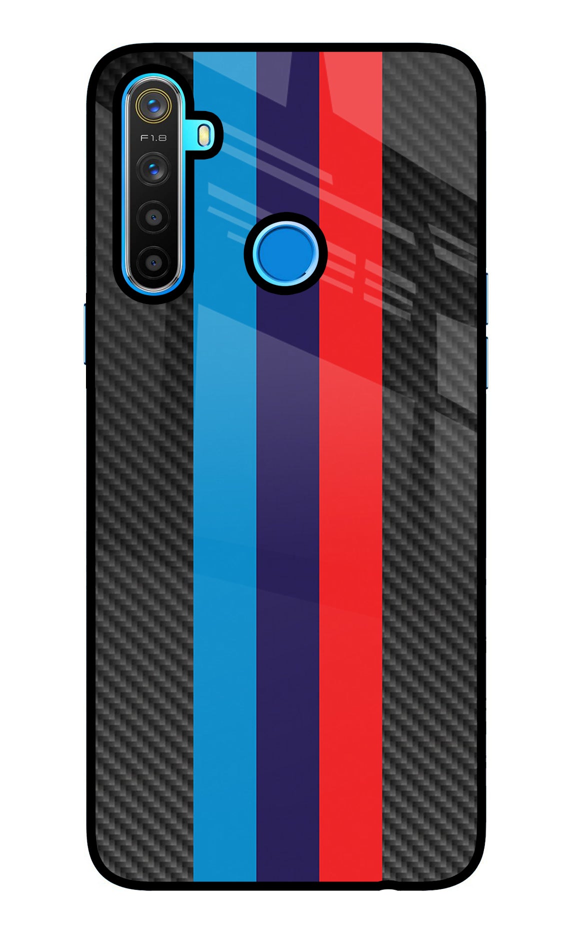 BMW Stripes Pattern Realme 5/5i/5s Glass Case