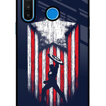 Captain America Marvel Art Realme 5/5i/5s Glass Case Back Cover by Casekaro