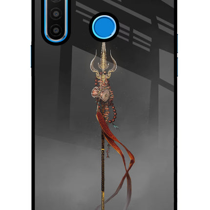 Shiv Trishul Realme 5/5i/5s Glass Case Back Cover by Casekaro