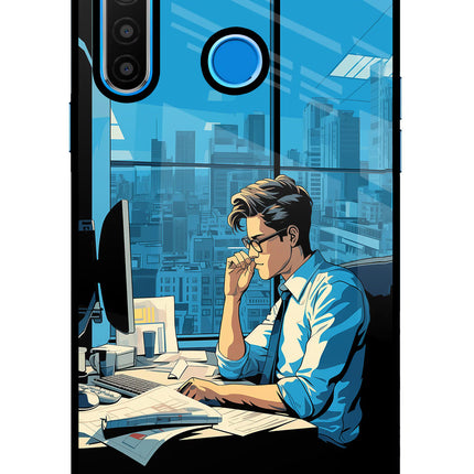 Focused Hustler (AI Generated) Realme 5/5i/5s Glass Case